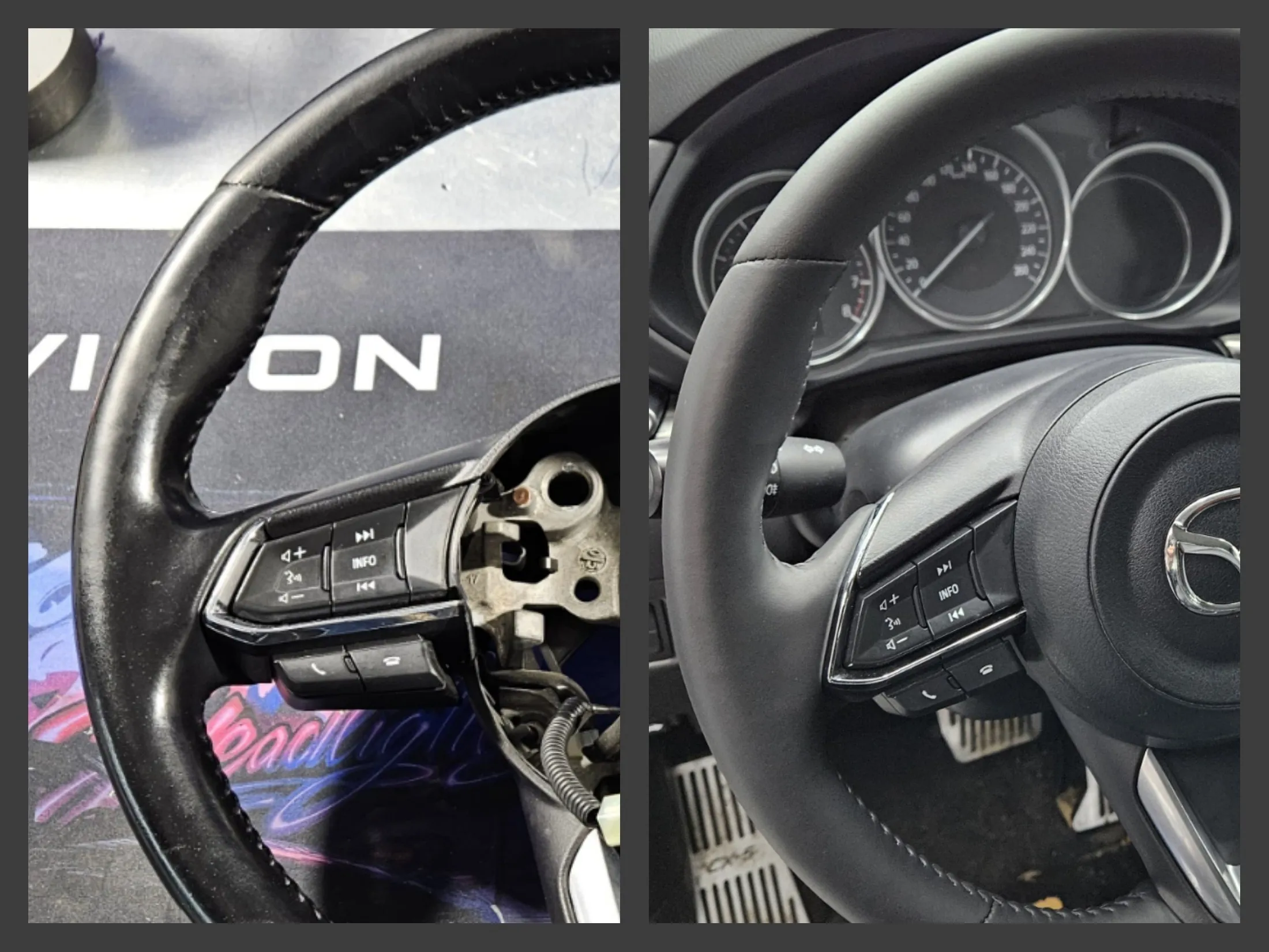 Реставрация руля Mazda