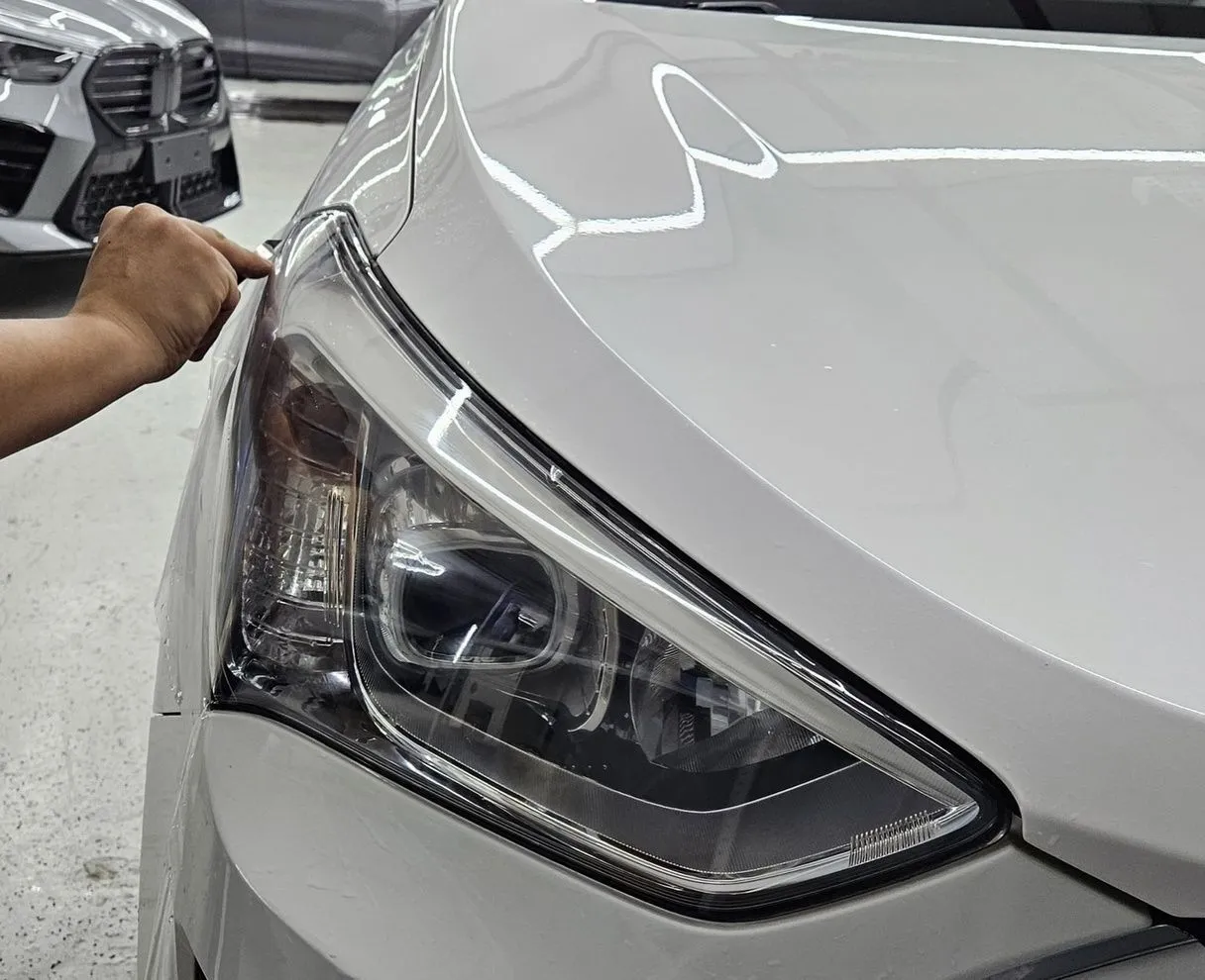 Установка LED оптики Hyundai Santa Fe